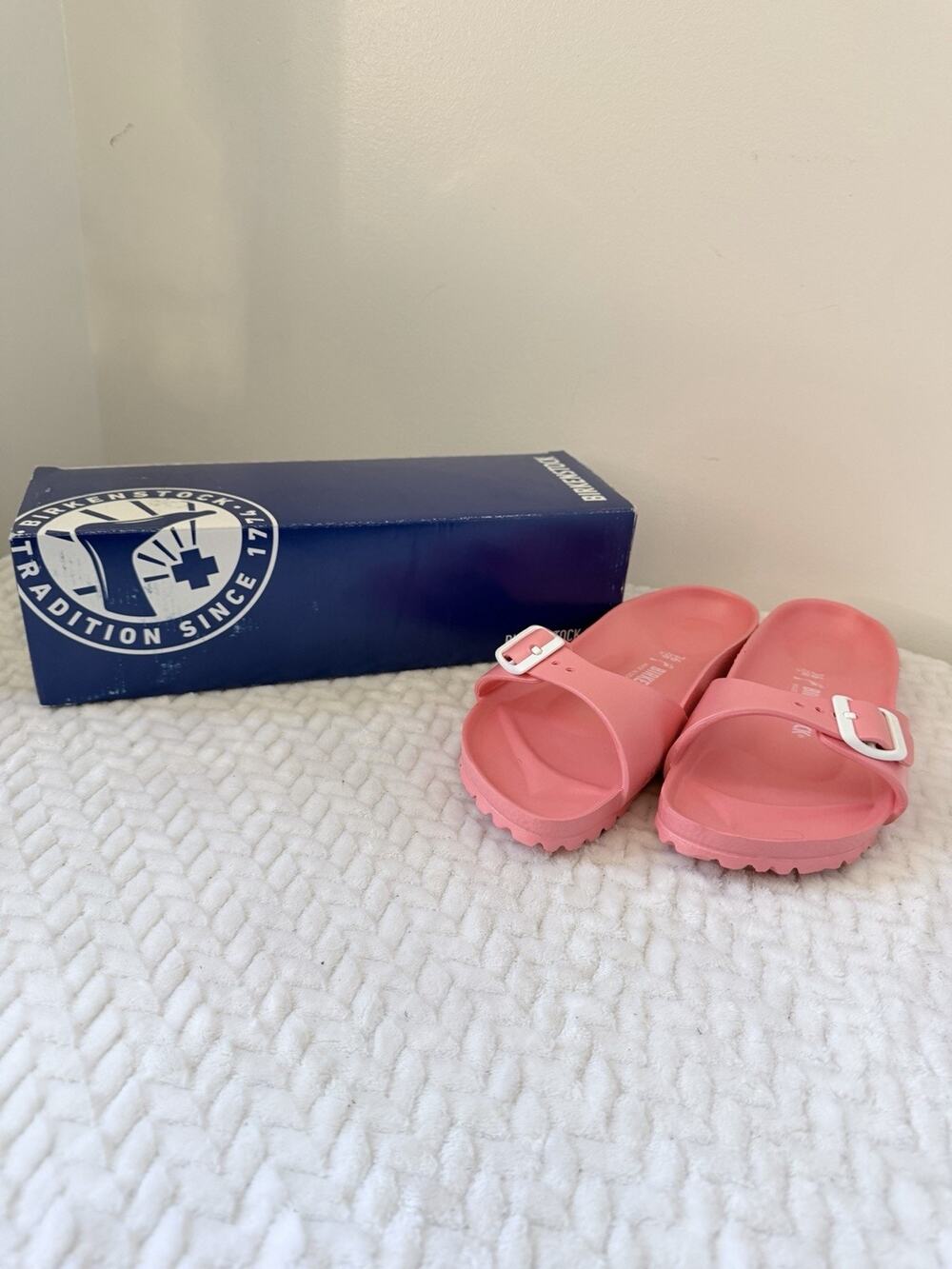Birkenstock Madrid EVA Magic Soft Coral EU 36 Women 5 Mens 3 Narrow Fit